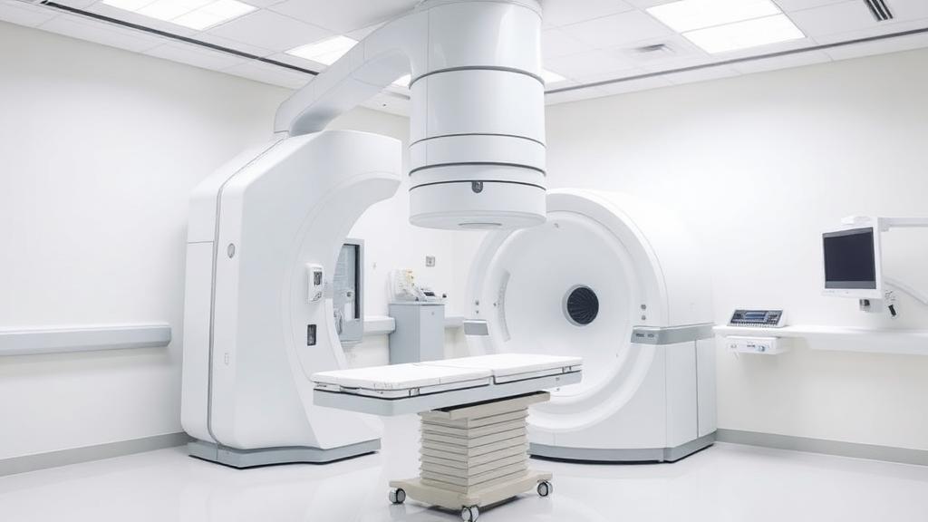 A linear accelerator machine used to deliver external beam radiation therapy